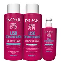 Kit liso extraordinário shampoo 500ml + condicionador 500ml + creme para pentear 250ml