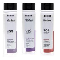 Kit Liso Extremo Shampoo Condicionador + 1 Pós Química
