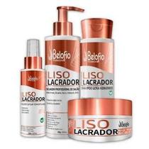 Kit Liso Lacrador Alisante 300g, Máscara 250g, Shampoo 300g e Finalizador 120ml Belofio