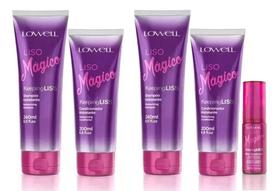 Kit Liso Mágico 2 Shampoos + 2 Condicionadores + Óleo - Lowell