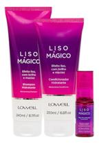 Kit Liso Magico Lowell Shampoo + Condicionador + Oleo Disciplinante