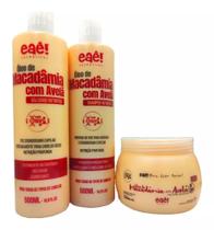 Kit Liso Mágico Shampoo Condicionador Masc Macadâmia 3x500ml - Eae