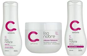 Kit Liso Nobre Amavia Shampoo Máscara Leavein - amávia