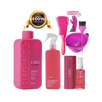 Kit Liso Perfeito 1L + Leave-In + Sérum Finalizador Nuance Kit Liso Perfeito 1L + Leave-In + Sérum Finalizador Nuance