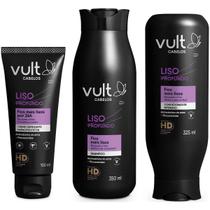 Kit Liso Profundo Shampoo + Condicionador + Creme Defrizante - Vult