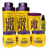 Kit Lisoterapia Completo 7 Produtos Shampoo Condicionador Óleo Mascara Cronograma Capilar Kit Lisoterapia Completo 7 Produtos Shampoo Condicionador Óleo Mascara Cronograma Capilar