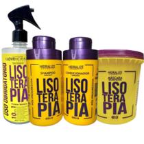 Kit Lisoterapia - Protetor Térmico + Máscara + Shampoo e Condicionador Kit Lisoterapia - Protetor Térmico + Máscara + Shampoo e Condicionador
