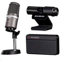 Kit Live Streamer Avermedia - Placa de Captura GC311 + Microfone AM310 + Webcam Full HD - BO311