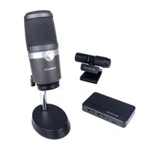 Kit Live Streamer - Placa De Captura Gc311 + Microfone Profissional Am310 + Webcam 1080p - Bo311