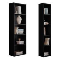 Kit Livreiro para Home Office de 60cm e 33 cm Julia Preto - Montanaris Decor Kit Livreiro para Home Office de 60cm e 33 cm Julia Preto - Montanaris Decor