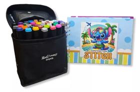 Kit Livrinho De Colorir Pintura + 24 Canetinhas Ponta Dupla Marcadoras.