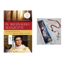 Kit :Livro,10 respostas que vão mudar a sua vida,Padre Reginaldo Manzotti + Terço da Misericórdia 8mm Esperança e Evange