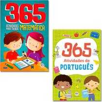 Kit Livro 365 Atividades Matemática + Português Apoio Reforço Escolar