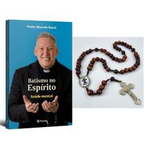 Kit Livro Batismo no Espírito, Padre Marcelo Rossi + Novena Terço dos Homens - 8mm Fé, Força e Fraternidade