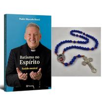 Kit Livro Batismo no Espírito, Padre Marcelo Rossi + Terço Beato Carlo Acutis 6 mm Devoção e Fé em Cada Momento