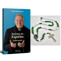 Kit Livro Batismo no Espírito, Padre Marcelo Rossi + Terço de Pescoço 8mm Torcedor Palmeirense (Palmeiras)