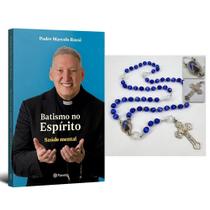 Kit Livro Batismo no Espírito, Padre Marcelo Rossi + Terço Novena de Nossa Senhora Aparecida 6 mm