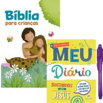 Kit Livro Bíblia para crianças + Meu Diário - Segredos com Jesus Ciranda Cultural