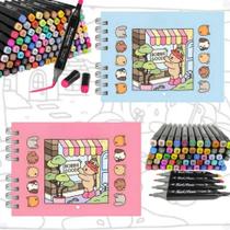 Kit Livro Bobbie Goods Capa Dura mais 60 Canetas Ponta Dupla