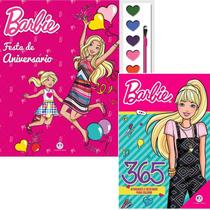 Kit Livro Brincando Com Aquarela Barbie Festa de Aniversário + Barbie 365 Atividades e Desenhos para Colorir Ciranda Kit Livro Brincando Com Aquarela Barbie Festa de Aniversário + Barbie 365 Atividades e Desenhos para Colorir Ciranda