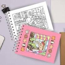 Kit Livro colorir Capa Dura 50 Páginas Canetinhas 120 Cores