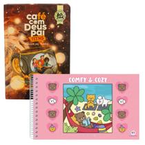KIT LIVRO Comfy E Cozy Pink e Devocional Café com Deus Pai Teens explore sua criatividade ao máximo