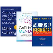 Kit Livro Como Fazer Amigos e Influenciar Pessoas + Gatilhos Mentais + As Armas Da Persuasão 2.0