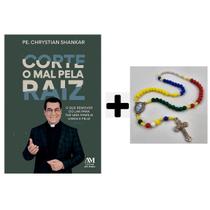 Kit Livro Corte o mal pela raiz, Padre Chrystian Shankar + Terco Missionario 6mm
