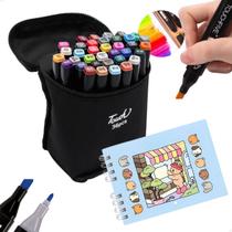 Kit Livro De Colorir E 36 Canetas Touch Mark Ponta Dupla Capa Dura Holográfica 50 Páginas Marcadores Kit Livro De Colorir E 36 Canetas Touch Mark Ponta Dupla Capa Dura Holográfica 50 Páginas Marcadores