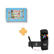 Kit Livro de Colorir kit de Canetinhas com 12 unidades para pintura