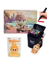 Kit Livro De Colorir Labubu Capa Dura + 24 Canetinhas Ponta Dupla + Chaveiro Labubu De Pelúcia Kit Livro De Colorir Labubu Capa Dura + 24 Canetinhas Ponta Dupla + Chaveiro Labubu De Pelúcia