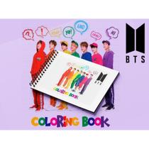 Kit Livro de Colorir Stitch Moana Princesas Evangélico religiosos Dorama BTS 50 folhas com ou sem canetinhas 24 cores