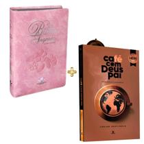 KIT LIVRO DEVICIONAL CAFÉ COM DEUS PAI E BÍBLIA LETRA GIGANTE Versão ARA Almeida Revista Atualizada com Índice