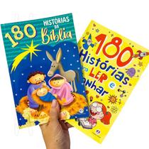 Kit Livro Infantil 180 historias para ler e sonhar e Histórias Bíblicas - Ciranda Cultural - 2 Livros Infantis