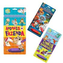 Kit Livro Infantil Aquabook Colorindo Com Água Ciranda Cultu