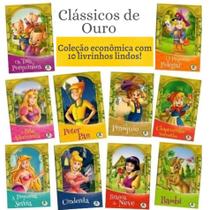 Kit livro infantil Clássicos de Ouro 10 histórias ilustradas