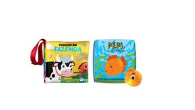 Kit Livro Infantil Pano Banho Animais Fazenda Peixinho Bebe