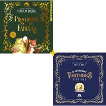Kit Livro Infantil Provérbios em Fábulas + O Livro Das Virtudes Bíblicas