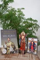 Kit Livro Milagres de Padre Reginaldo Manzotti ,Terço e Imagem de Santa Chagas