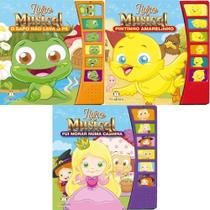 Kit Livro Musical - O Sapo Não Lava O Pé + Pintinho Amarelinho + Fui Morar Numa Casinha Kit Livro Musical - O Sapo Não Lava O Pé + Pintinho Amarelinho + Fui Morar Numa Casinha