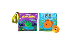 Kit Livro Pano Banho Bichinho Animal e Peixinho Bebe Feliz