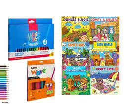 Kit Livro para Colorir Comfy cozy Bobbies books com Canetas, Lápis ou os 2 Color Criança Adulto Kit Livro para Colorir Comfy cozy Bobbies books com Canetas, Lápis ou os 2 Color Criança Adulto
