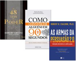 Kit Livros As 48 Leis do Poder+ As Armas Da Persuasão 2.0+ Como Convencer Alguém em 90s