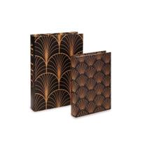 Kit Livros Caixa Preto e Dourado 2 Peças- MART
