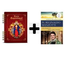 Kit livros fisíco, Diário Espiritual 2026 Capa Clássica, + 20 passos para a paz interior, Reginaldo Manzotti