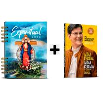 Kit Livros físico,Diário Espiritual 2026 Capa Terra Prometida + Alma Ferida, Alma Curada Padre Reginaldo Manzotti
