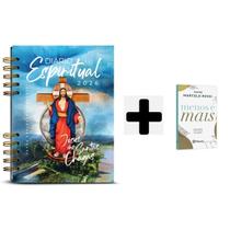 Kit livros fisíco, Diário Espiritual 2026 Capa Terra Prometida, Reginaldo Manzotti + Menos é mais, Padre Marcelo Rossi