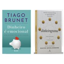 Kit livros físico Dinheiro é emocional, Dinheirograma, o eneagrama do dinheiro.Tiago Brunet , Nacho Mühlenberg