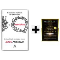 Kit Livros físico, Essencialismo, Greg Mckeown + Quem Pensa Enriquece, o Legado, Livro de Bolso - Napoleon Hill