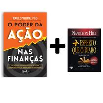 Kit Livros físico, O Poder da Ação nas Finanças, Paulo Vieira + Mais Esperto que o Diabo, Livro de Bolso, Napoleon Hill